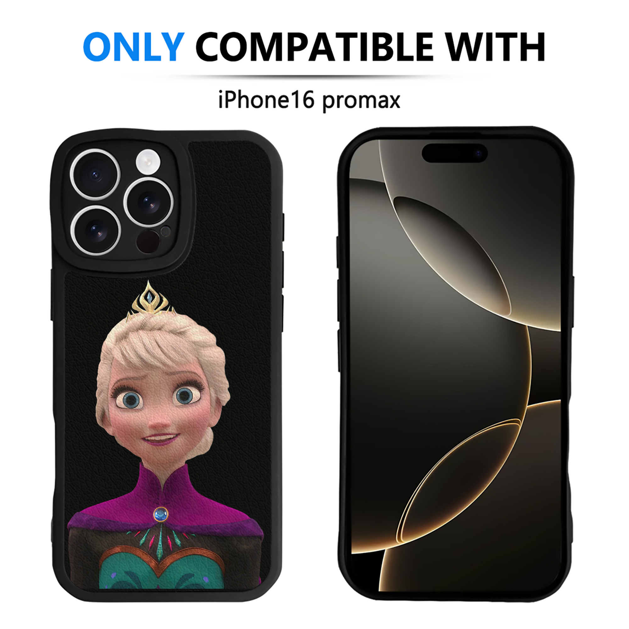 （画像用） アナと雪の女王 アンナ エルサ Frozen Anna Elsa 【iPhone 16シリーズ対応】シリコンスマホケース（レザー調） 材質：シリコン